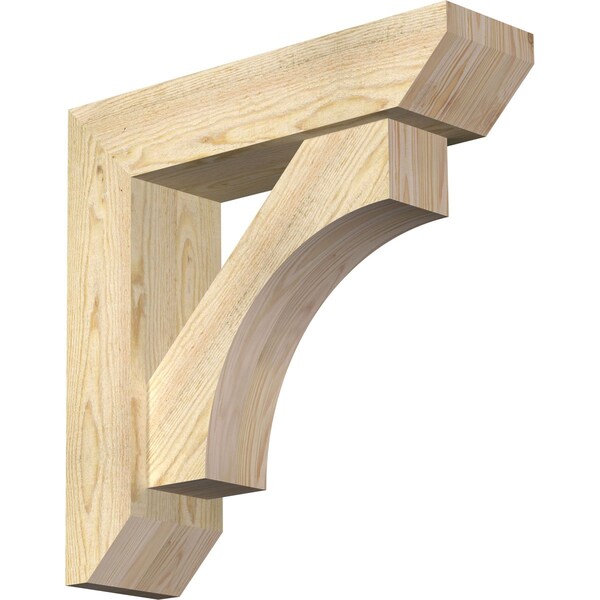Ekena Millwork Westlake Slat Rough Sawn Bracket w/ Offset Brace, Douglas Fir, 6"W x 22"D x 22"H BKT0604X22X22WTL06RDF - main